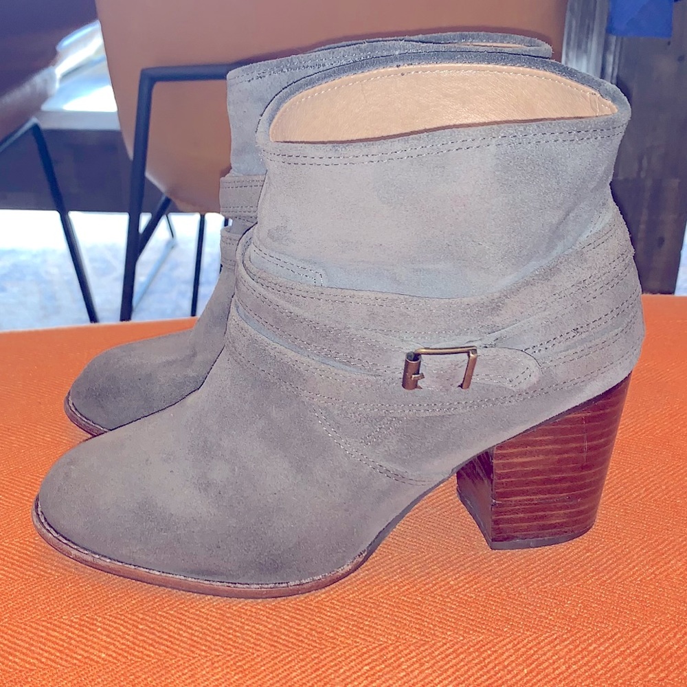 Splendid Grey Suede Booties